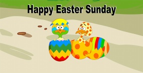 卡通风复活节贺卡flash动画